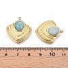 304 Stainless Steel Pave Natural Amazonite Pendants STAS-N109-193A-G-3