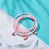 3Pcs 3 Styel Glass Seed & Polymer Clay Beaded Stretch Bracelets Set BJEW-JB08854-02-2