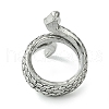 Snake Alloy Wrap Open Cuff Rings RJEW-K275-77AS-3