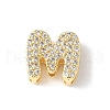 Brass Micro Pave Clear Cubic Zirconia Initial Multi-strand Links KK-S520-01G-13-1