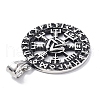 304 Stainless Steel Pendants STAS-C065-01AS-3