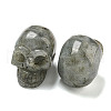 Halloween Natural Labradorite Skull Figurines DJEW-L021-01F-2