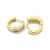 Brass Micro Pave Cubic Zirconia Hoop Earring EJEW-C088-04G-G-2