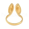 Ion Plating(IP) 304 Stainless Steel Enamel Horse Eye Open Cuff Rings for Women RJEW-L107-044G-01-3