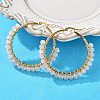 Beaded Hoop Earrings X-EJEW-JE03830-03-2