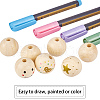 Natural Unfinished Wood Round Beads WOOD-PH0008-91-30mm-5