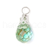 8Pcs 4 Colors Electroplate Glass Pendants PALLOY-JF03958-3