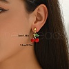 Brass Dangle Stud Earrings JI9518-4-1