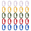 FIBLOOM 5Pcs 5 Colors Baking Paint Alloy Screw Locking Carabiners FIND-FI0001-12-1