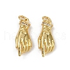 Brass Micro Pave Cubic Zirconia Pendants KK-C093-01D-G-1