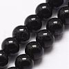 Natural Black Onyx Beads Strands G-A163-05-6mm-1