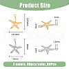 DICOSMETIC 60Pcs 2 Colors 304 Stainless Steel Pendants STAS-DC0016-11-2