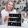 2-Tier Wood & Velvet Jewelry Set Display Stands ODIS-WH0329-79-6