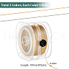   2 Boxes 2 Colors Round Polyester Metallic Cord OCOR-PH0002-68B-2