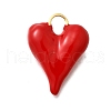 Brass Enamel Pendants KK-A245-10B-G-1