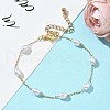 Oval ABS Imitation Pearl Beaded Link Bracelets for Women BJEW-JB11839-1