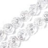Transparent Electroplate Glass Beads Strands EGLA-T021-12B-3