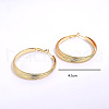 Vintage French Brass Two-layer Circle Hoop Earrings LJ5770-3