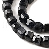 Natural Black Sapphire Beads Strands G-G259-B02-3x3mm-4