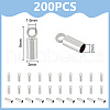 Unicraftale 200Pcs Rack Plating Brass Cord Ends KK-UN0003-19-3