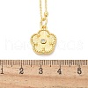 Brass Micro Pave Clear Cubic Zirconia Pendants Necklaces NJEW-M088-03G-01-3