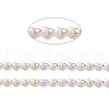 Imitation Pearl Glass Seed Beaded Chains CHS-B004-06P-2