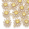 Brass Micro Pave Cubic Zirconia Pendants ZIRC-K082-001C-1