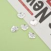 Wedding Theme Antique Silver Tone Tibetan Style Alloy Heart with Mother of the Groom Rhinestone Charms TIBEP-N005-17A-6