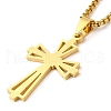 304 Stainless Steel Pendant Necklaces NJEW-H015-04G-4