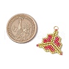 MIYUKI Glass Seed Beaded Clover Pendants PALLOY-MZ00625-01-2