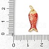 Brass Enamel Pendants X-KK-U062-22G-02-3