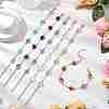 Brass Cable Chains Beads Bracelets for Women BJEW-JB11470-1