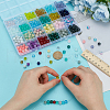 FINGERINSPIRE 528Pcs 24 Styles Baking Painted Glass Beads DGLA-FG0001-01-3