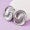 304 Stainless Steel Vortex Spiral Stud Earrings EJEW-C148-01P-1