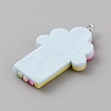 Opaque Resin Pendants RESI-CJC0011-32B-01-2