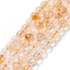 Natural Citrine Beads Strands G-A262-A01-5mm-2