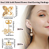 Beebeecraft 20Pcs Brass Stud Earring Findings KK-BBC0010-85-2