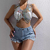 Full Clear AB Acrylic Rhinestone Teardrop Sexy Body Chains for Night Club FS-WG03C9C-01-6