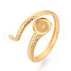 Snake 304 Stainless Steel Cuff Ring Components STAS-T066-05G-1