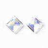 Electroplate Glass Charms EGLA-N006-021B-04-3