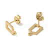 Ion Plating(IP) 304 Stainless Steel Studs Earring Findings STAS-I206-45G-2