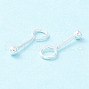 925 Sterling Silver Stud Earring Findings STER-P047-04A-S-3