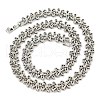 Rack Plating Brass Pave Cubic Zirconia Butterfly Link Necklaces NJEW-A031-03P-04-2