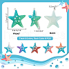   36Pcs 6 Colors Opaque Resin Pendants RESI-PH0002-25-2
