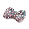Bowknot Shape Polymer Clay Rhinestone Beads CLAY-NH0001-05E-2