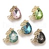 Glass with Golden Brass Pendants GLAA-G111-08G-1