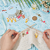 Summer Theme Alloy Enamel Pendant Locking Stitch Markers HJEW-AB00174-3