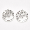 Brass Filigree Pendants KK-T038-345P-01-1