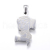 304 Stainless Steel Pendants STAS-K162-022P-1