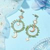 Vintage Natural Peridot Ear Studs EJEW-JE05806-02-2